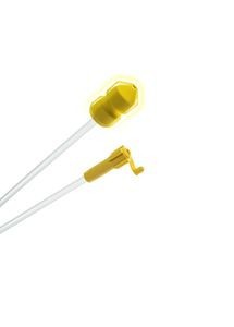 GOLDENSILK with lubricated foam tip catheter with handle an plug 024393